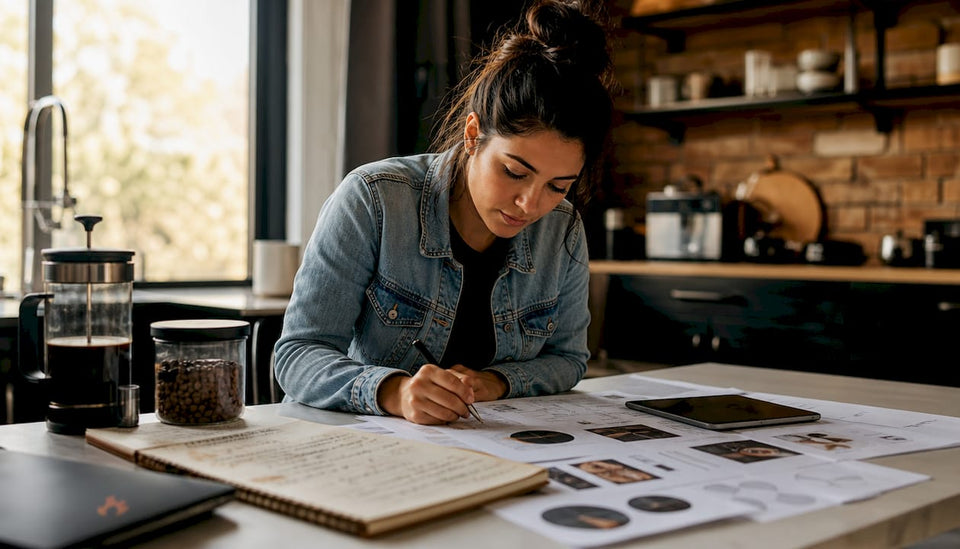 Entrepreneur planning coffee subscription service