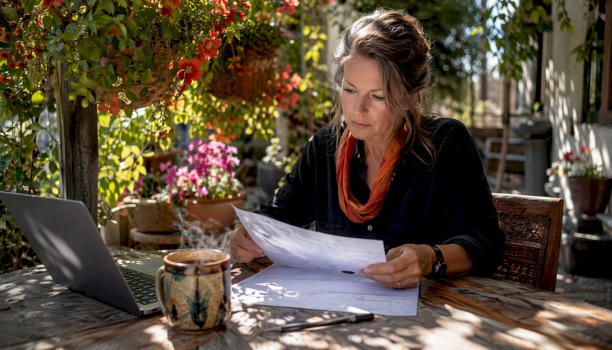 Coffee buyer reviewing fair pay documents