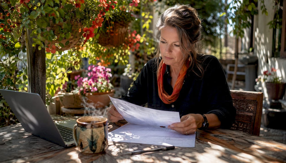Coffee buyer reviewing fair pay documents