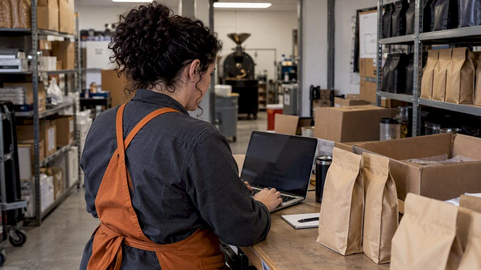 Volunteer checking an online coffee fundraiser